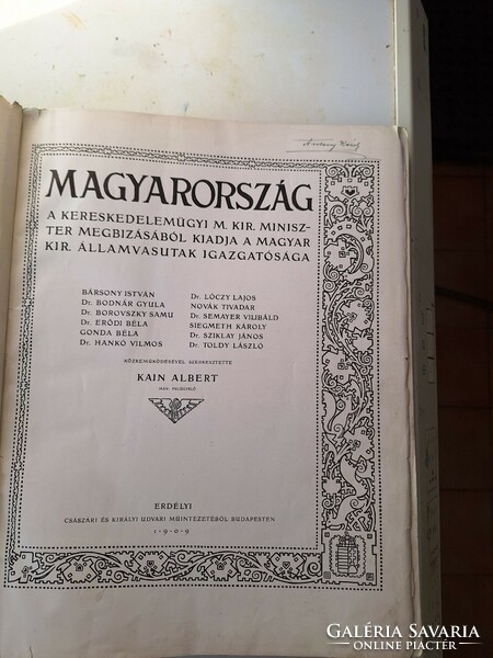 Extra rrr!! -1909-Cain albert ed. Hungary-36!Cm disc album-Hungarian release.State Railways -Transylvania