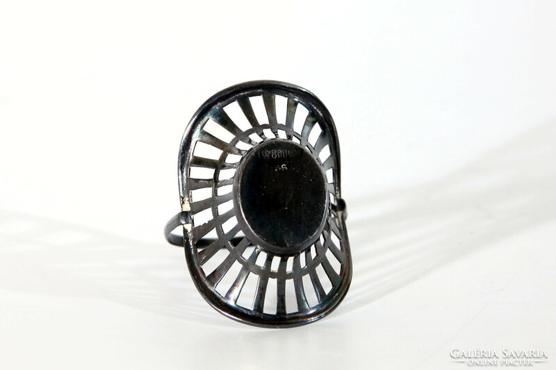 1900. Martin mayer silver ring holder basket | art nouveau mini jewelry holder with lugs
