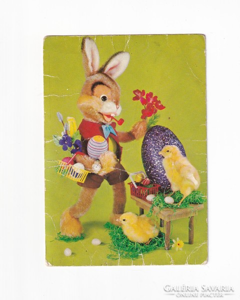 H:19 Húsvéti Üdvözlő képeslap postatiszta (viseletes lap)