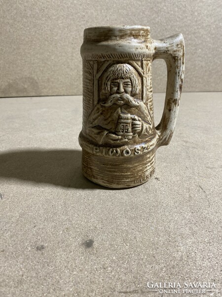 Ceramic beer mug, Polish, size 17 x 14 cm. 3105