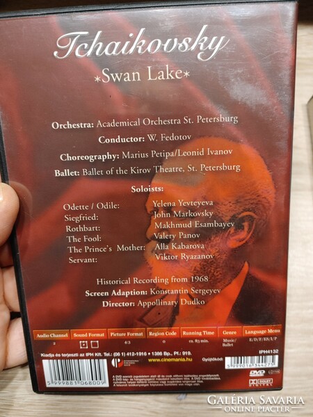 Tchaikovsky    Csajkovszkij     SWAN  LAKE  dvd
