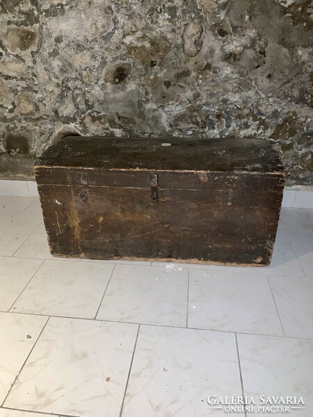 Old wooden ship trunk travel trunk large size