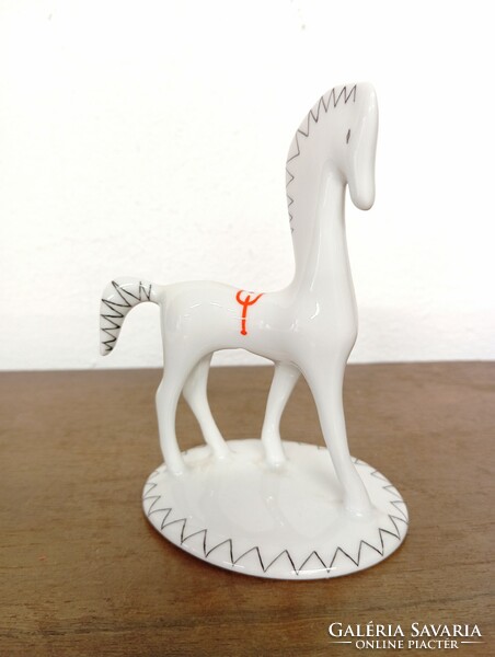 Retro Hungarian aquincum porcelain. Horse. Paripa.