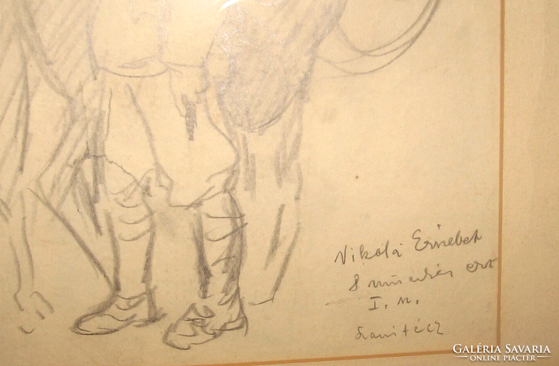 1919 Guaranteed original close-up Marcel / 1895-1961 / drawing: szanitéc