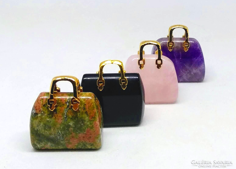 Large bag style mineral pendants 58