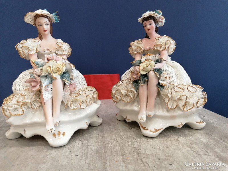 Romanian ceramic lady statues