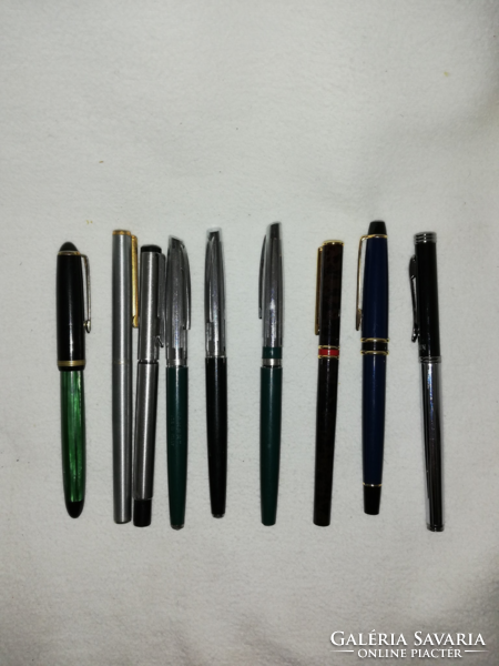 9 fountain pens. 1