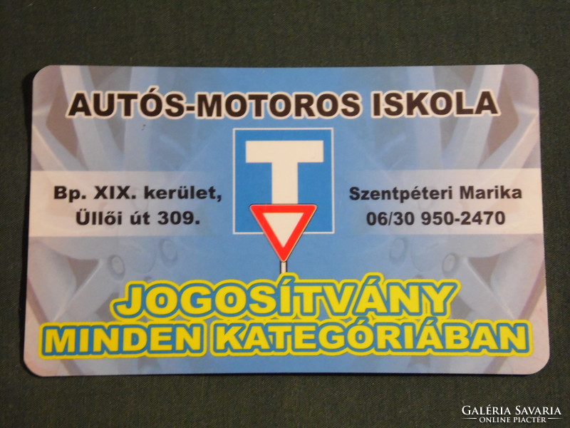 Card calendar, Szentpéteri marika, motor school, Budapest, 2008, (6)