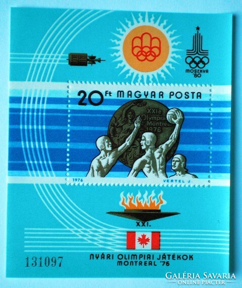 B122 / 1976 Olimpiai Érmesek blokk postatiszta
