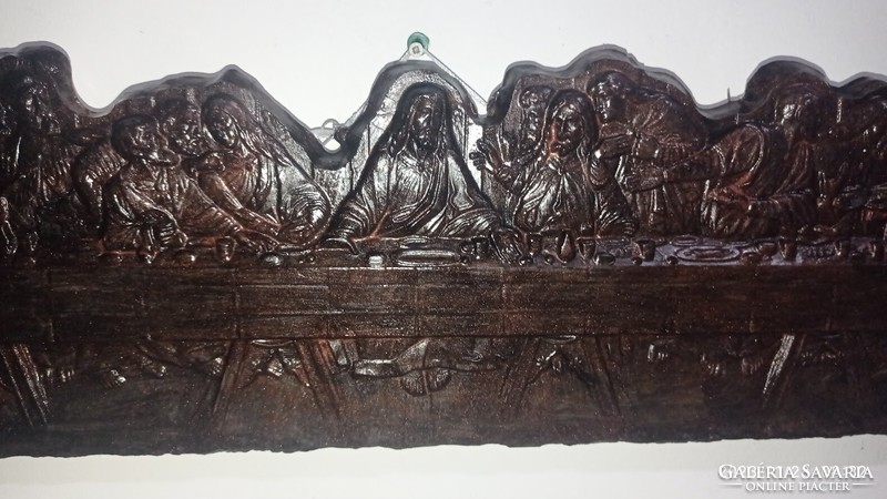 Last Supper, large holy image, relief image of Jesus and the disciples, wall decoration, relief wall decoration