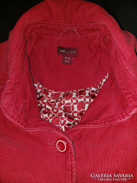 H&m red velvet jacket (38)