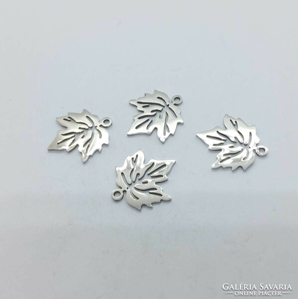 Stainless steel pendant wood leaf