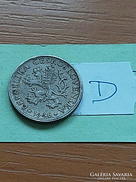 Czechoslovakia 1 crown 1946 copper-nickel #d