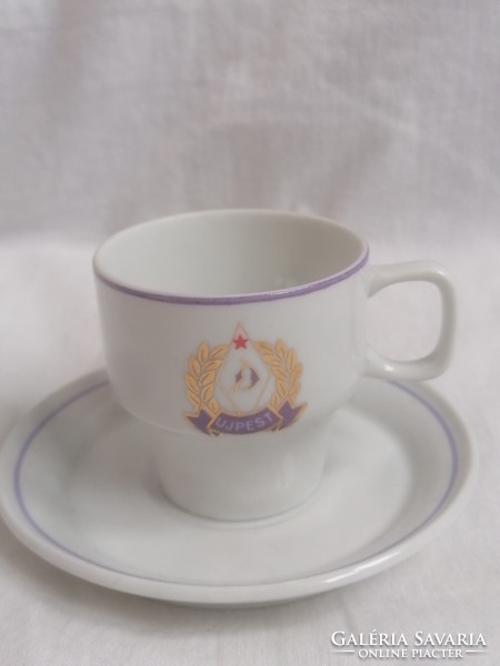 Hollóháza porcelain coffee cup Újpest doza