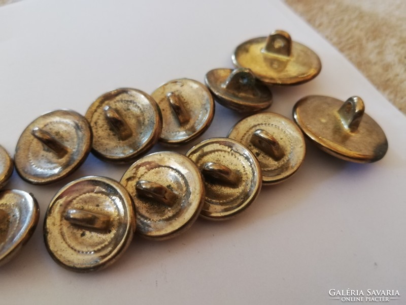 Old copper military buttons crown horthy buttons