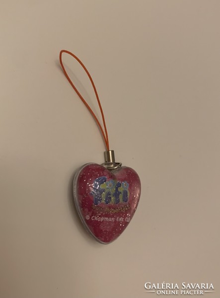 Original fifi flower garden heart heart 3d pendant key ring bag decoration 3d dundi shiny interesting