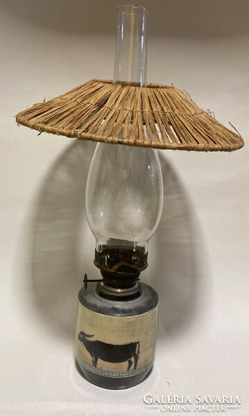 Bushy lasso ornament kerosene lamp (extra rare)