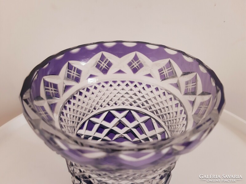 Old polished purple crystal goblet