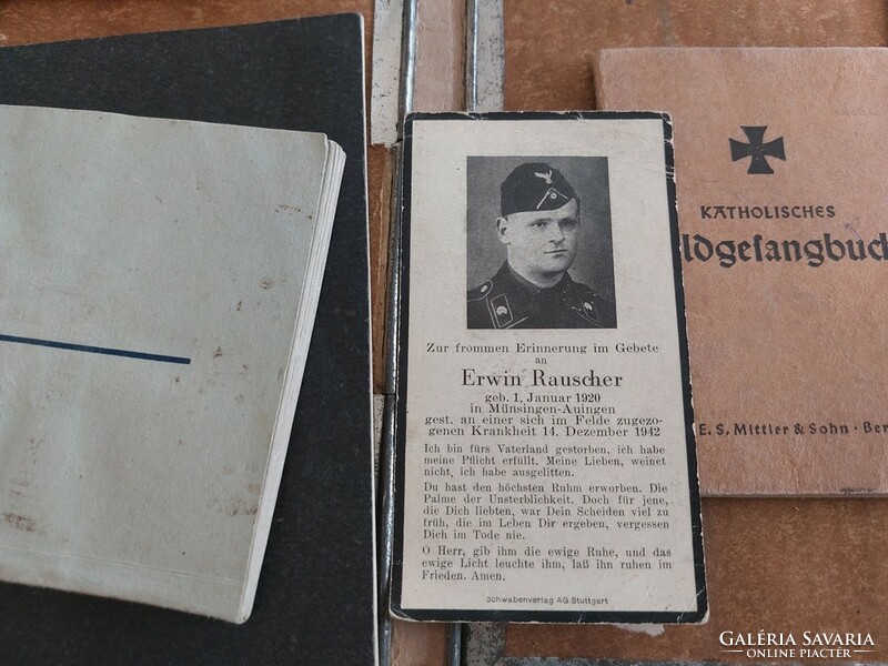 (K) Fémből készült mappa iratokkal, német hadifogoly munka?