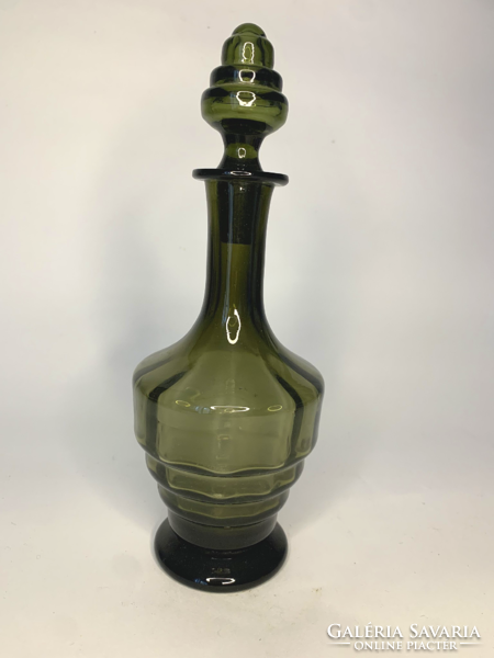 Art deco oil or vinegar glass