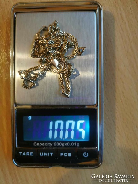 14 karátos arany nyaklánc 10 g, 57 cm