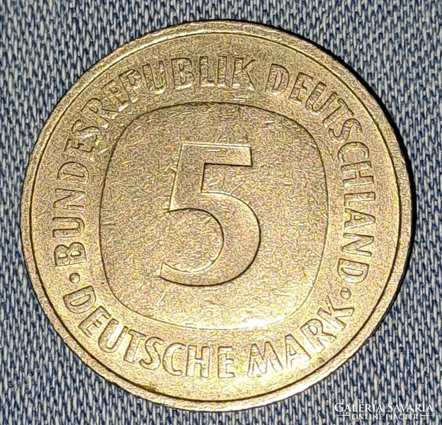 5 márka -  2db érme 1980 F / 1990G