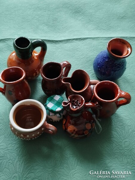 Mini ceramic folk jugs and jugs in one