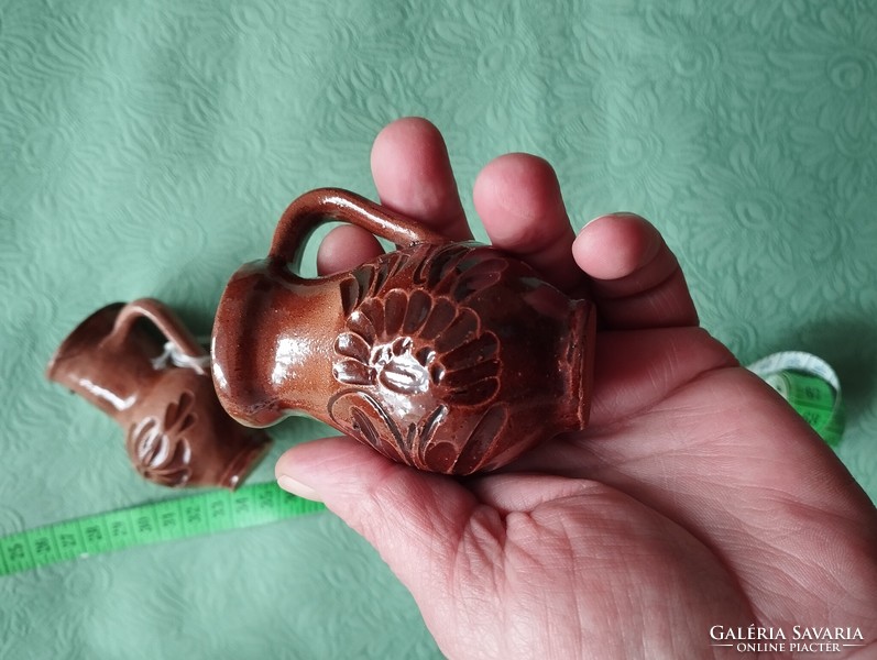 Mini ceramic folk jugs and jugs in one