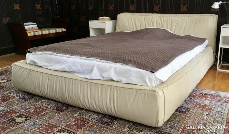 Original leather double bed