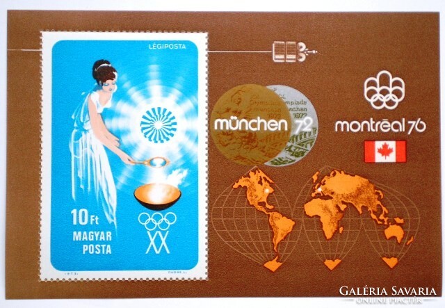 B96 / 1973 Olimpiai érmesek blokk postatiszta