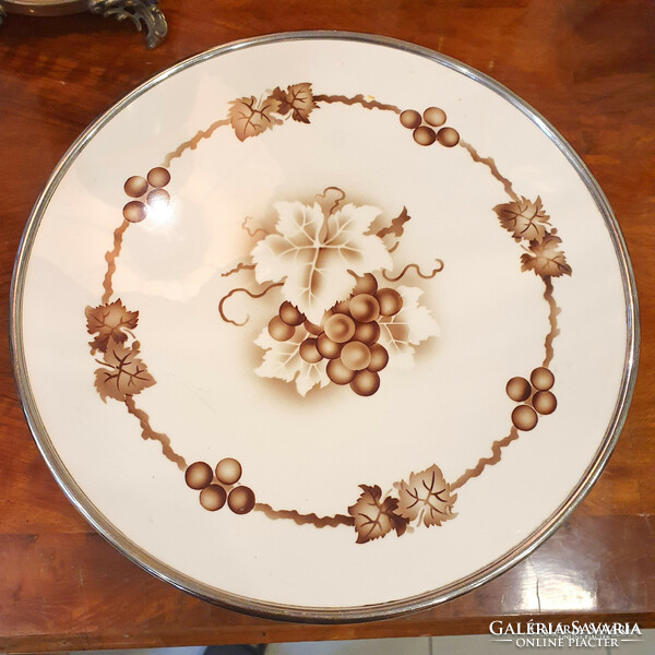 Artdeco earthenware cake plate with inlay - art&decoration