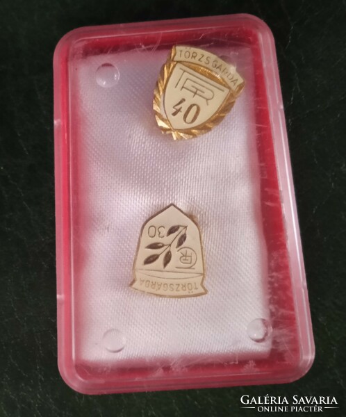 30 and 40-year National Guard award in a plastic box