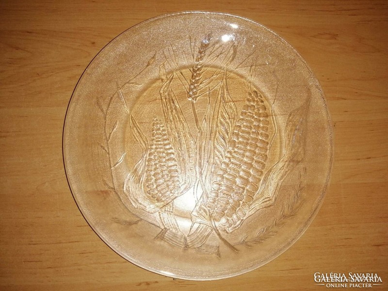 Corn wheat glass serving plate dia. 24 cm (2p)
