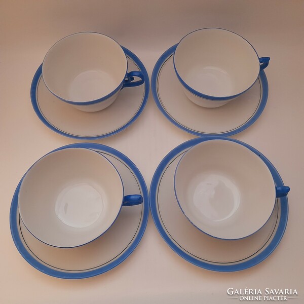 Antique thin-walled porcelain tea cups with bottoms, 4 in one