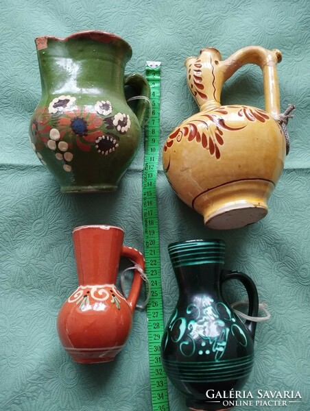 Folk jugs, 4 pcs