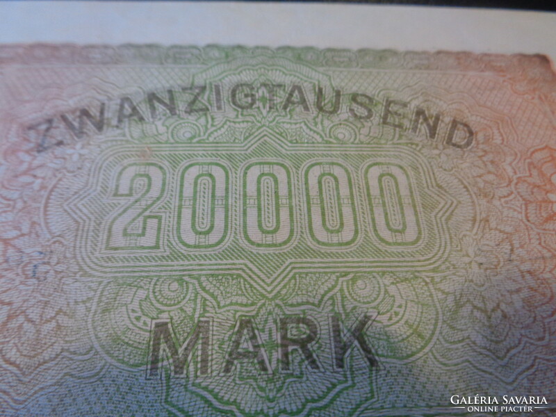 20000 Mark 1923 , inflációs  pénz , szép állapot