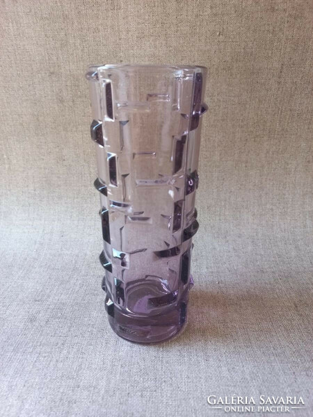 Retro or antique art deco purple glass vase