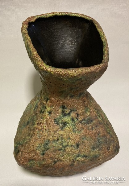 Unique ceramic vase by Ferenc Csermák