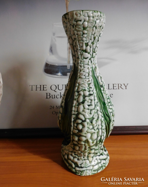Retro iparművészeti kerámia váza MÁ jelzéssel 25 cm
