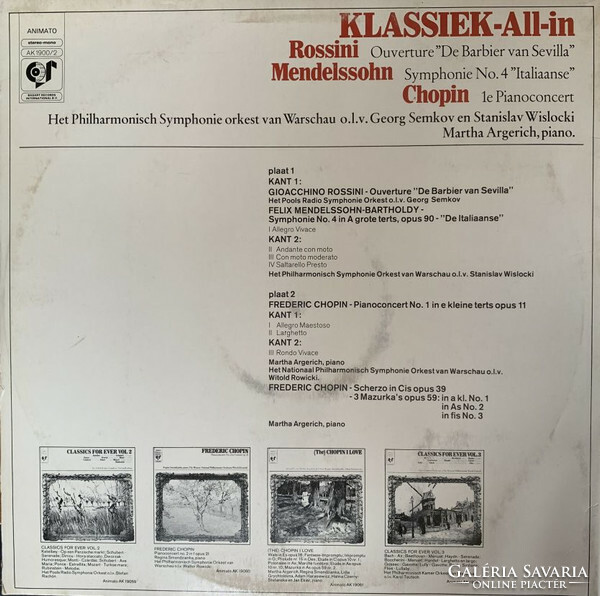 Rossini/Mendelssohn /Chopin,Semkov, Wislocki, Martha Argerich - Klassiek-All-In (2xLP)