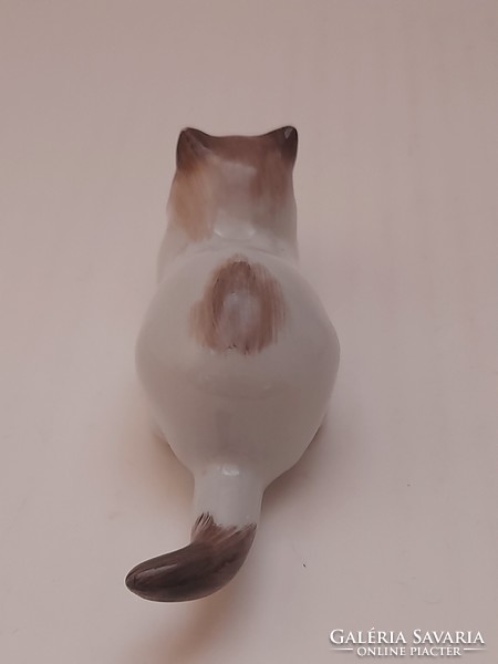 Zsolnay kitten playing with balls, cat, 11.8 cm