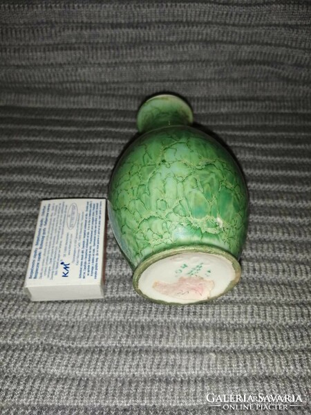 Hollóházi porcelán lüszteres váza (A1)