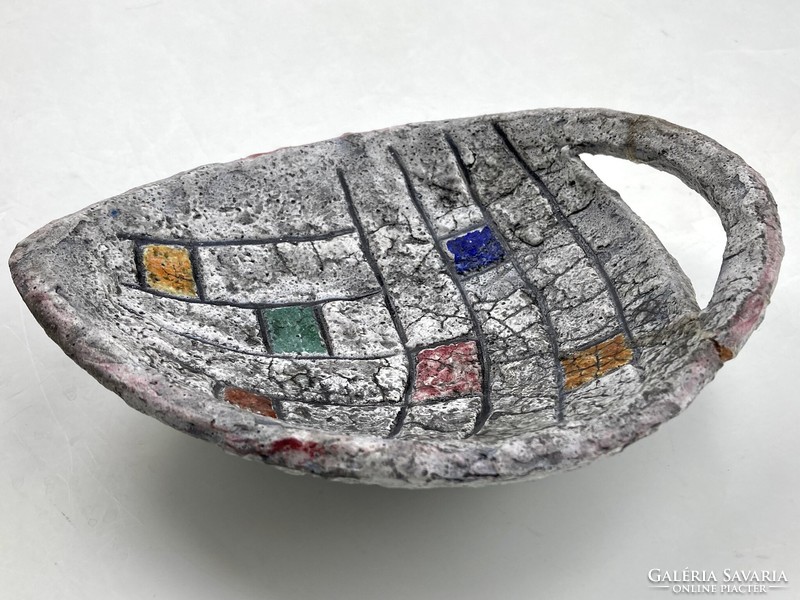 Izsépy margit abstract ceramic bowl