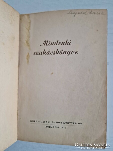 Fülöp Margit: Mindenki szakácskönyve. Bp., 1955.