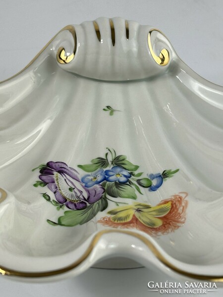 Herend shell porcelain serving bowl, centerpiece