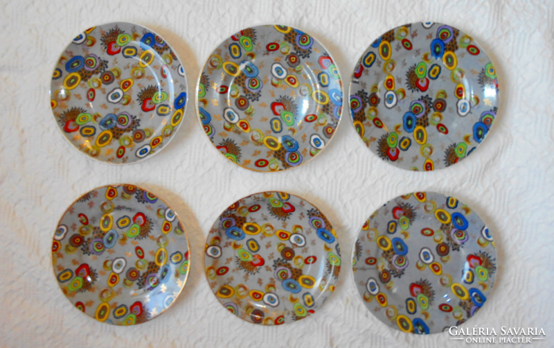 6 cake plates with a special art deco pattern 1200 / pc