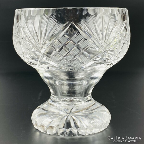 Bonbonier / serving tray with crystal lid