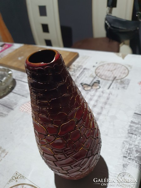 Zsolnay cracked vase