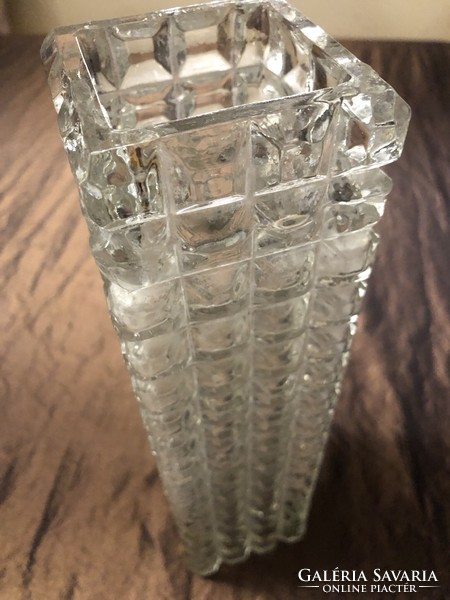 Bohémia ólomkristály bonbonier és váza az 1950-es évekből.
