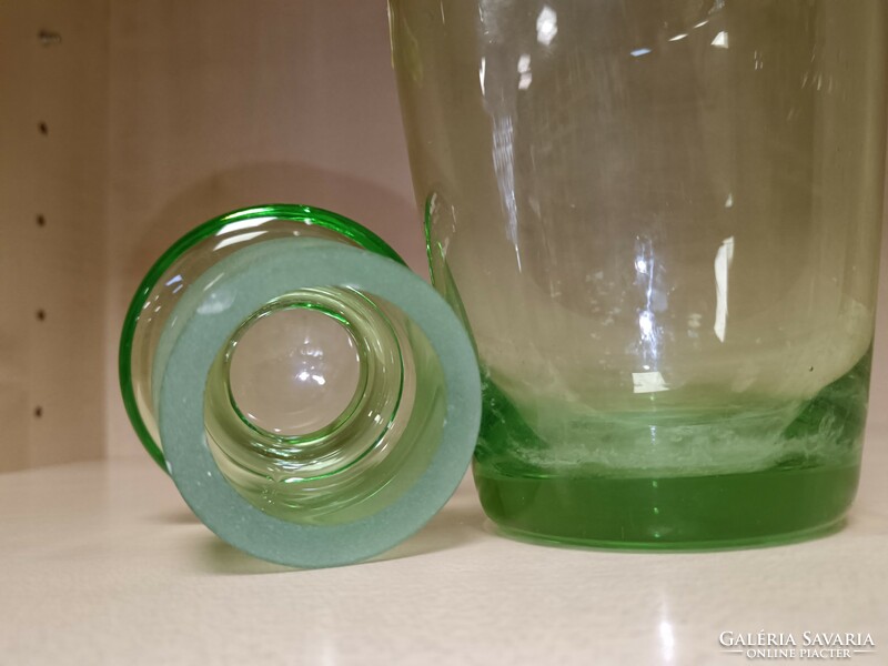 Iridescent green apothecary bottle